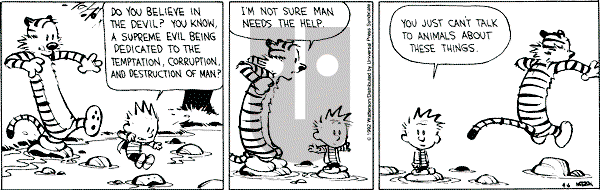 Calvin and Hobbes - Monday April 6, 1992 Comic Strip