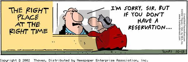 Frank and Ernest on Tuesday October 15, 2002 Comic Strip