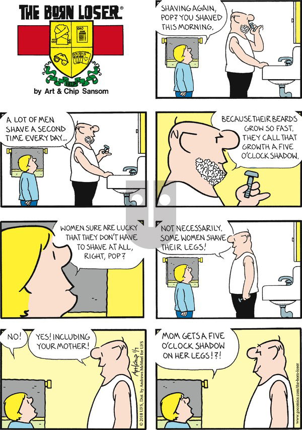 The Born Loser on Sunday January 7, 2018 Comic Strip