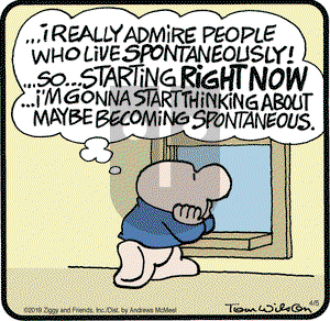 Ziggy on Friday April 5, 2019 Comic Strip