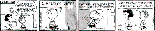 Peanuts - Monday January 2, 1967 Comic Strip