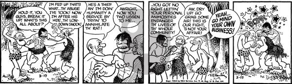 Alley Oop on Wednesday March 17, 1954 Comic Strip