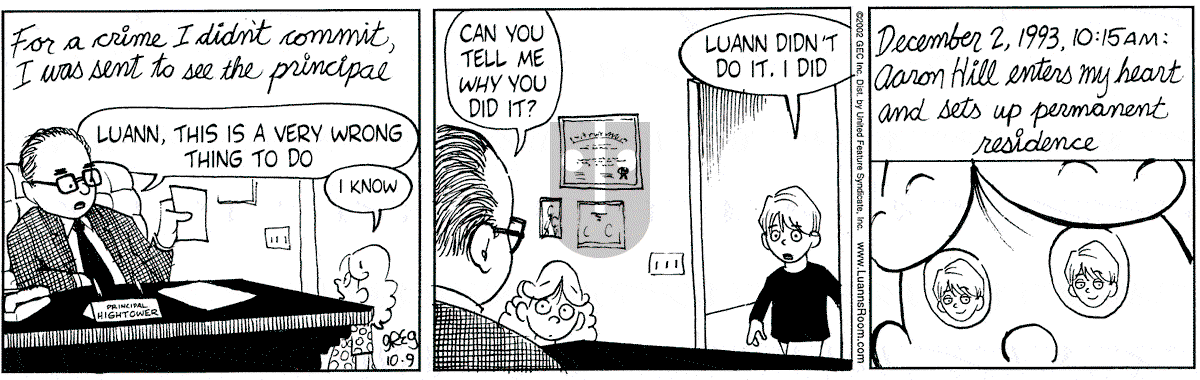 Luann - Wednesday October 9, 2002 Comic Strip