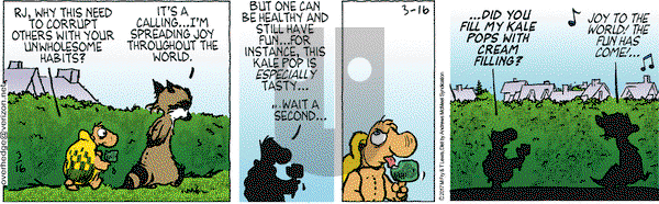 Over the Hedge on Thursday March 16, 2017 Comic Strip