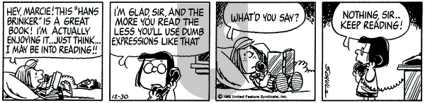 Peanuts on Tuesday December 30, 1980 Comic Strip