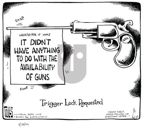 Tom Toles on Wednesday April 28, 1999 Comic Strip