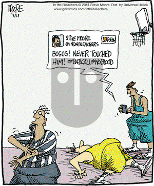 In the Bleachers on Tuesday March 18, 2014 Comic Strip