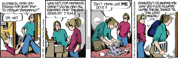 For Better or For Worse - Wednesday December 15, 2021 Comic Strip