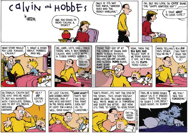 Calvin and Hobbes on Sunday April 22, 1990 Comic Strip