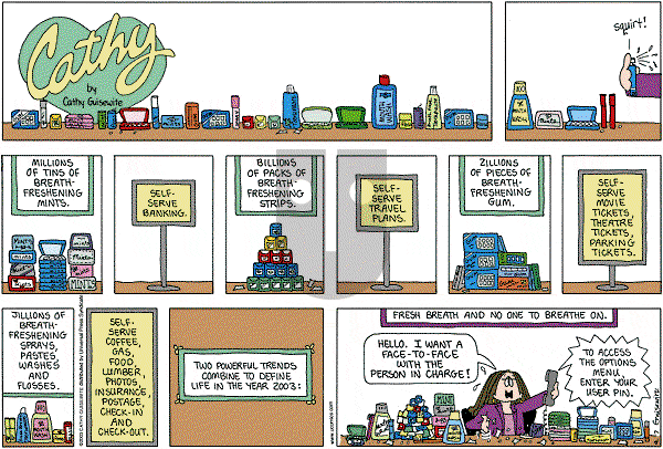 Cathy Classics - Sunday September 7, 2003 Comic Strip