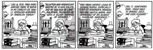 Doonesbury on Tuesday November 13, 1979 Comic Strip