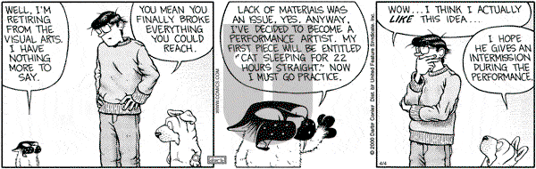 Get Fuzzy on Tuesday April 4, 2000 Comic Strip