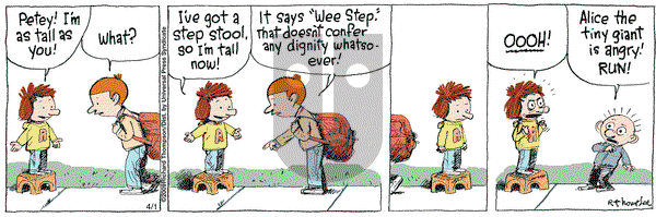 Cul de Sac on Wednesday April 1, 2009 Comic Strip