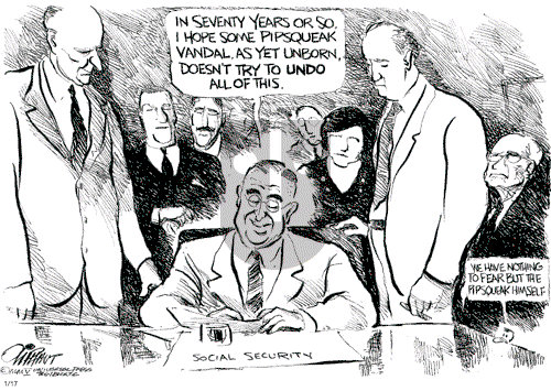 Pat Oliphant on Monday January 17, 2005 Comic Strip