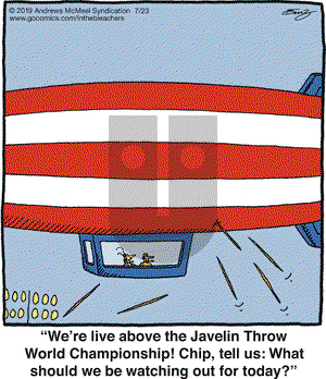 In the Bleachers on Tuesday July 23, 2019 Comic Strip