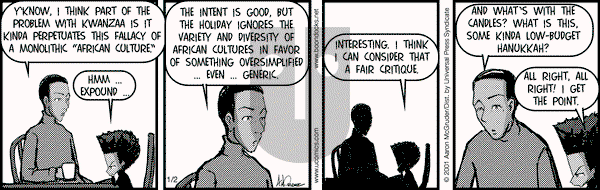 The Boondocks on Tuesday January 2, 2001 Comic Strip