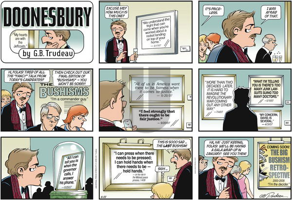 Doonesbury on Sunday June 22, 2008 Comic Strip