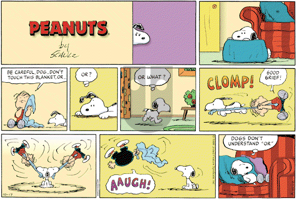 Peanuts - Sunday October 17, 1999 Comic Strip