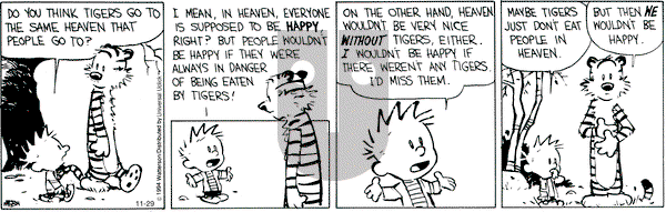 Calvin and Hobbes on Saturday November 29, 2014 Comic Strip