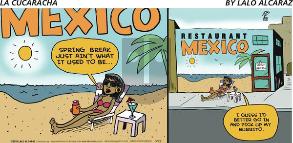 La Cucaracha on Sunday March 22, 2015 Comic Strip
