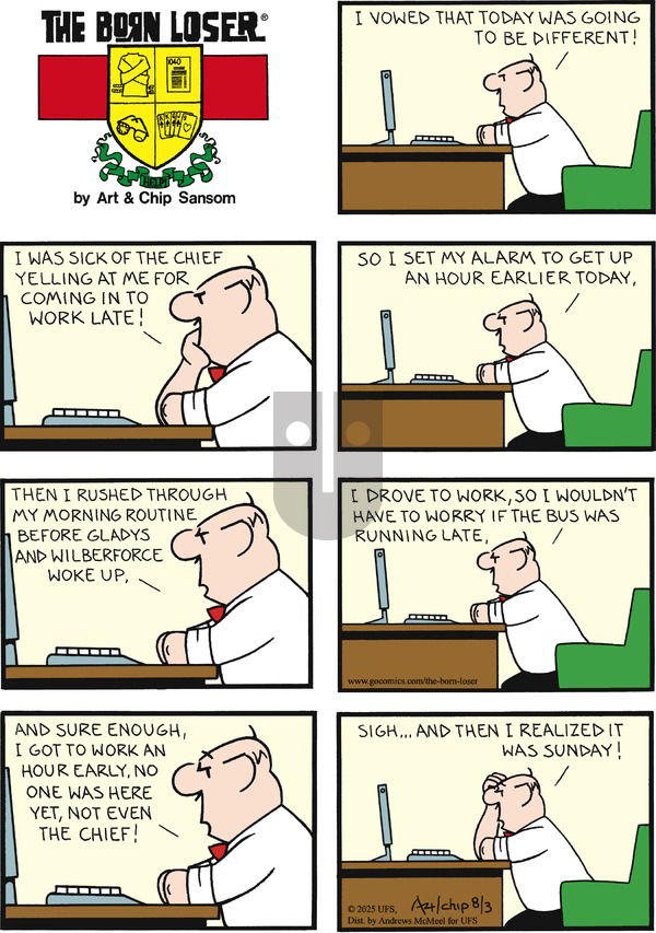 The Born Loser on Sunday August 3, 2025 Comic Strip