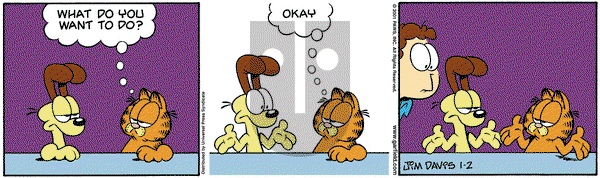 Garfield - Tuesday January 2, 2001 Comic Strip