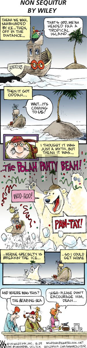 Non Sequitur on Sunday March 29, 2015 Comic Strip