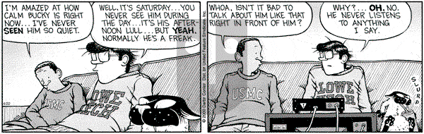 Get Fuzzy on Saturday April 22, 2000 Comic Strip