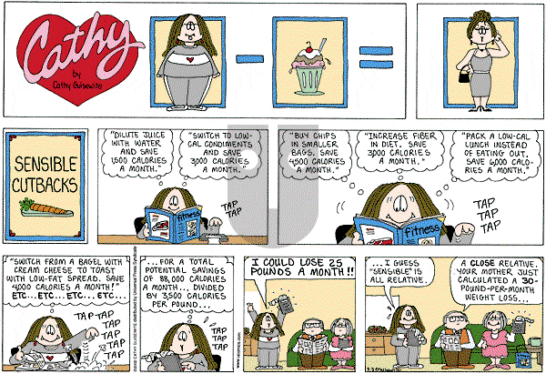 Cathy Classics - Sunday March 3, 2002 Comic Strip