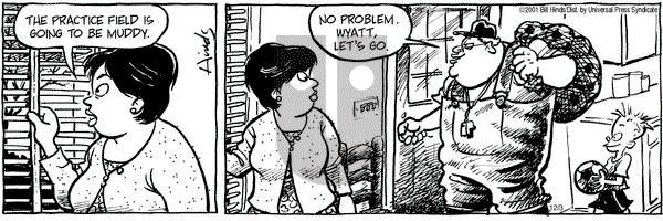 Cleats on Monday December 3, 2001 Comic Strip
