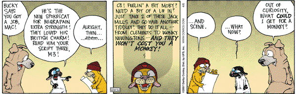 Get Fuzzy on Friday April 6, 2007 Comic Strip