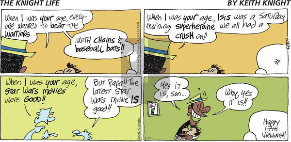 The Knight Life on Sunday January 17, 2016 Comic Strip