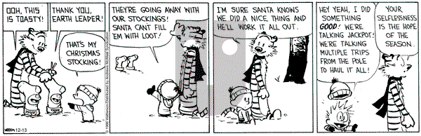 Calvin and Hobbes on Saturday December 13, 2025 Comic Strip