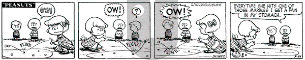 Peanuts on Wednesday March 25, 1953 Comic Strip