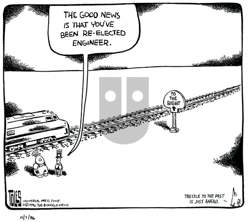 Tom Toles on Thursday November 7, 1996 Comic Strip