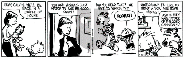 Calvin and Hobbes on Wednesday July 10, 1991 Comic Strip