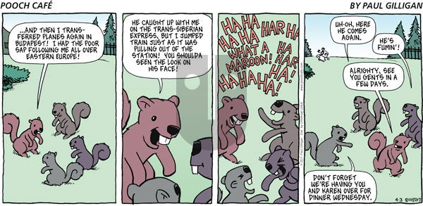 Pooch Cafe on Sunday April 3, 2011 Comic Strip
