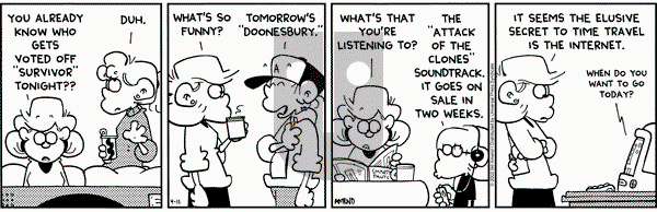 FoxTrot on Thursday April 11, 2002 Comic Strip
