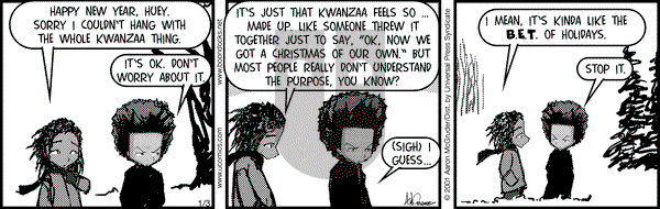 The Boondocks on Wednesday January 3, 2001 Comic Strip
