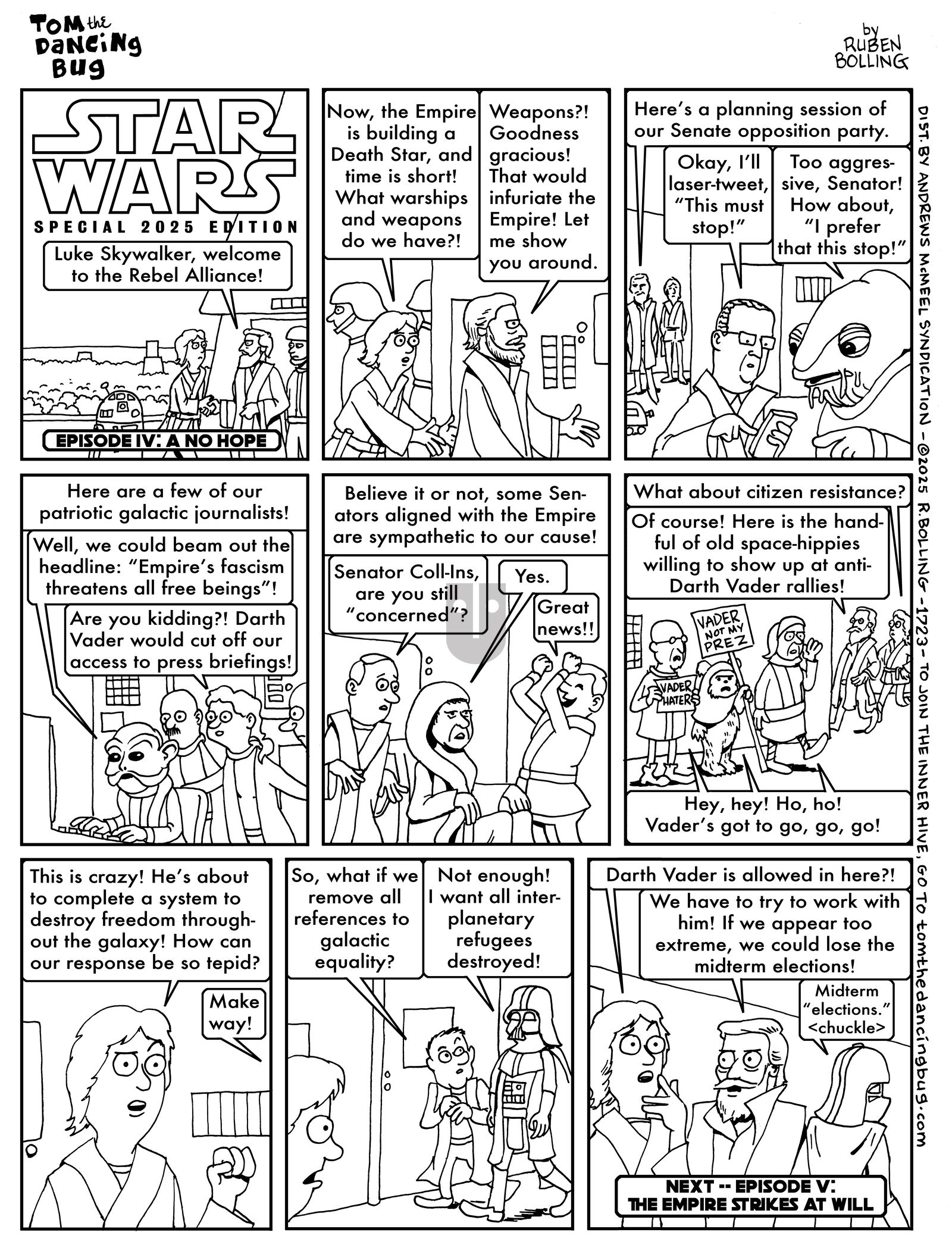 Tom the Dancing Bug - Monday February 17, 2025 Comic Strip