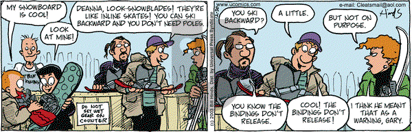 Cleats on Tuesday December 30, 2003 Comic Strip