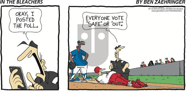 In the Bleachers on Sunday June 1, 2025 Comic Strip
