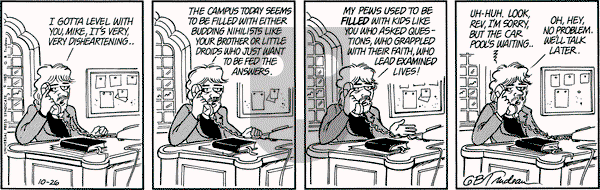 Doonesbury on Saturday October 26, 1985 Comic Strip