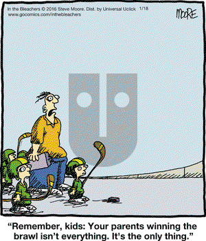 In the Bleachers on Monday January 18, 2016 Comic Strip