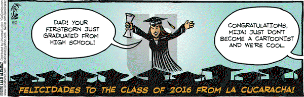 La Cucaracha on Thursday June 2, 2016 Comic Strip