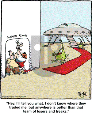 In the Bleachers on Saturday January 1, 2000 Comic Strip