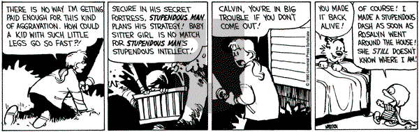 Calvin and Hobbes on Saturday April 7, 1990 Comic Strip