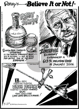 Ripley's Believe It or Not on Monday March 27, 2006 Comic Strip