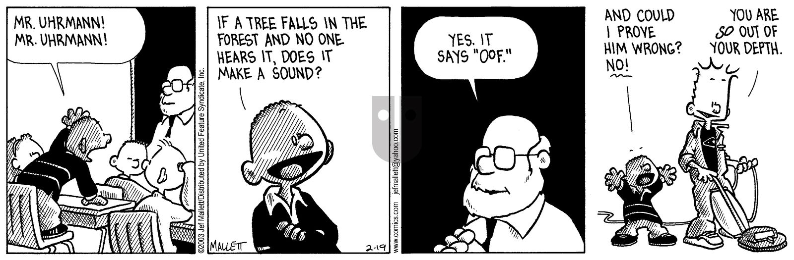 Frazz - Wednesday February 19, 2003 Comic Strip