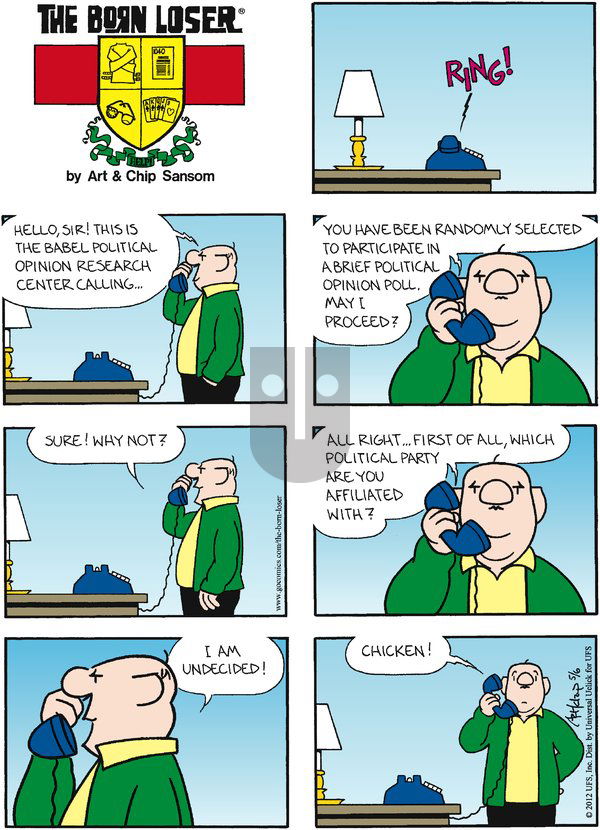 The Born Loser on Sunday May 6, 2012 Comic Strip